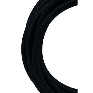 Textile Cable 3C Black 3m
