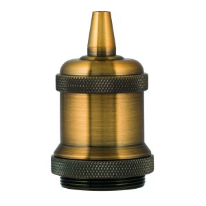 Retro Lampholder Alu E27 Compl. Gold Antique