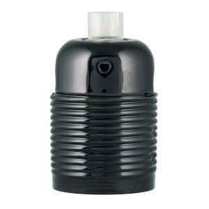 Lampholder Metal Screw E27 Black
