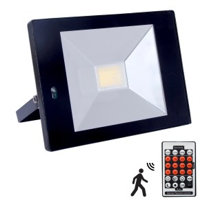 LED Floodlight Slim Detect 30W 4000K Black IP65