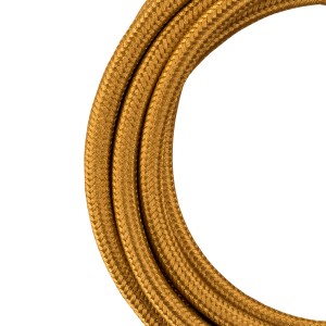Textile Cable 2C Metallic Gold 3m