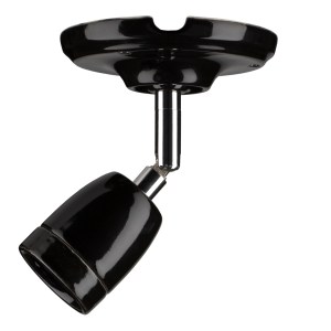 Ceiling / Wall Lamp Porcelain L E27 Black