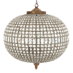 Chandelier Lafayette L Antique Brass