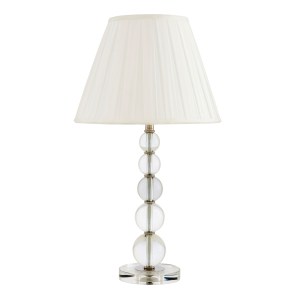 Table Lamp Burgess Nickel White Shade