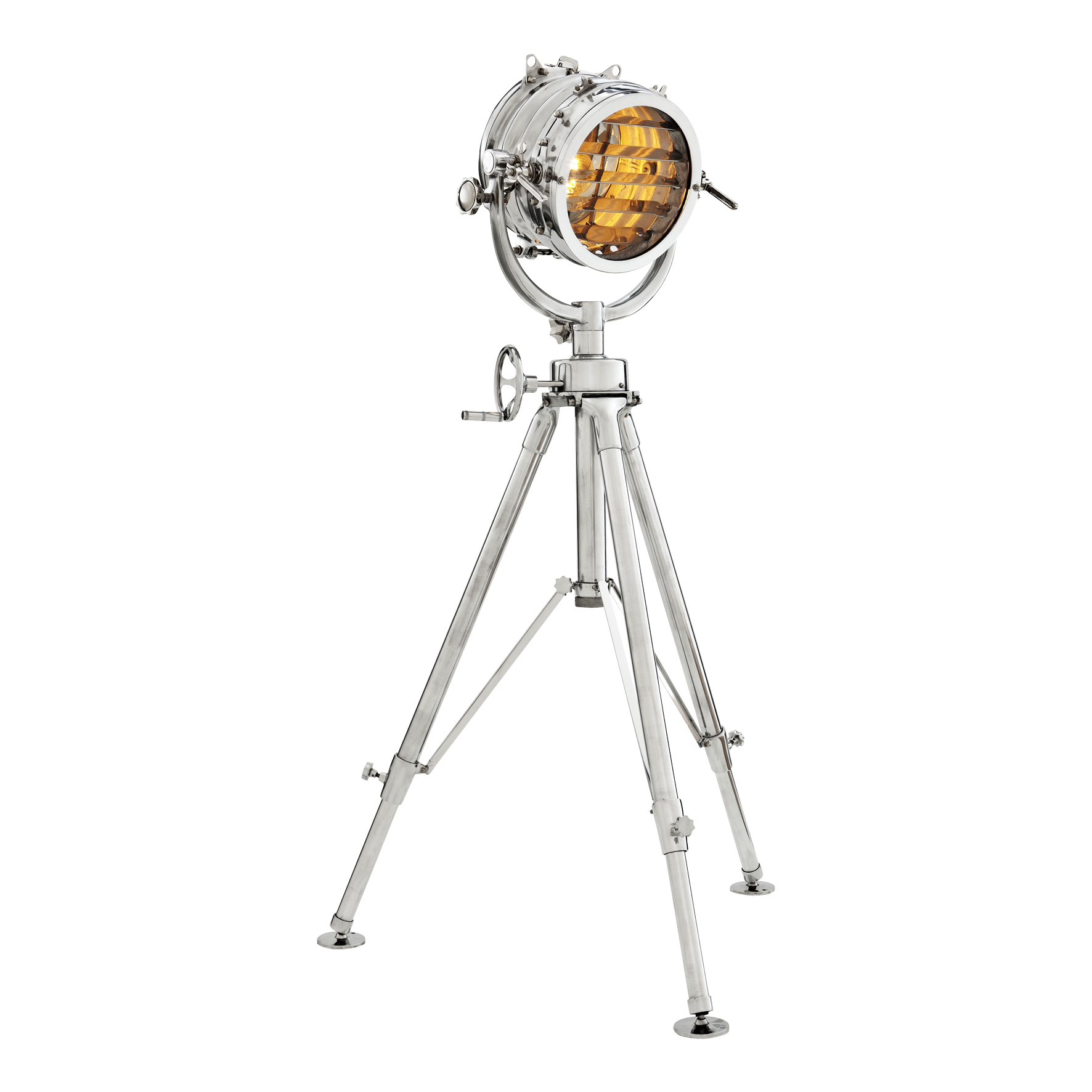 Floor Lamp Franklin Polished Aluminum