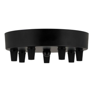 Ceiling Cup Metal Black Multi-Cord 7