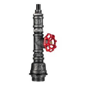 Fire Hose Pendant E27 Black/Silver 1.3M Cable Black
