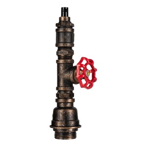 Fire Hose Pendant E27 Black/Gold 1.3M Cable Black