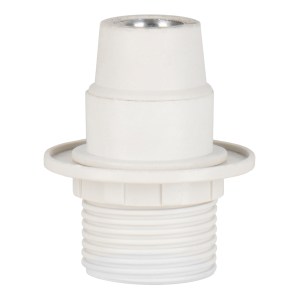 Lampholder E14 TP Half Thread + Ring White