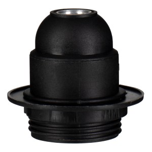 Lampholder E27 TP Half Thread + Ring Black