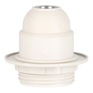 Lampholder E27 TP Half Thread + Ring White