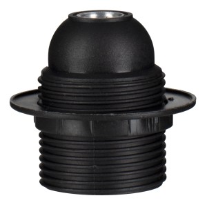 Lampholder E27 TP Threaded + Ring Black
