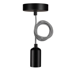 Pendant Reno E27 Black 1.5M 2C Black/White