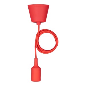 Silicone Pendant E27 Red 1.5M