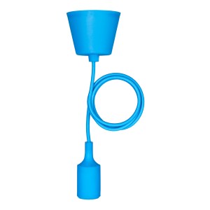 Silicone Pendant E27 Blue 1.5M