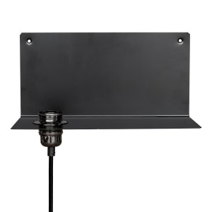 Wall Ledge Metal E27 Black