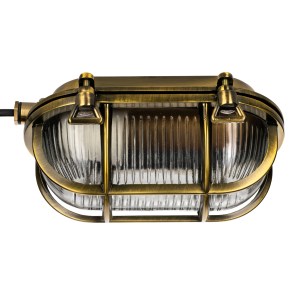 Bulkhead AHOI E27 Alu Bronze Oval IP64