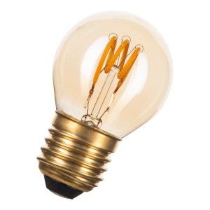 Spiraled Basic G45 E27 240V 3W 2000K Gold