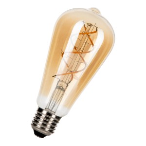 Spiraled Basic ST64 E27 240V 5W 2000K Gold