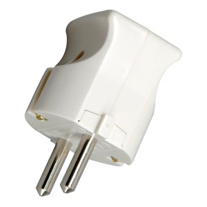Kopp 170201009 Folding Plug w/ground White