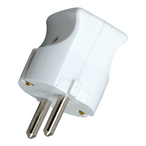 Kopp 170202000 Folding Plug w/ground Arctic White