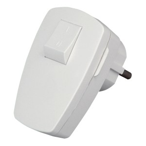 Kopp 170402006 Plug w/ground w/Switch Arctic White