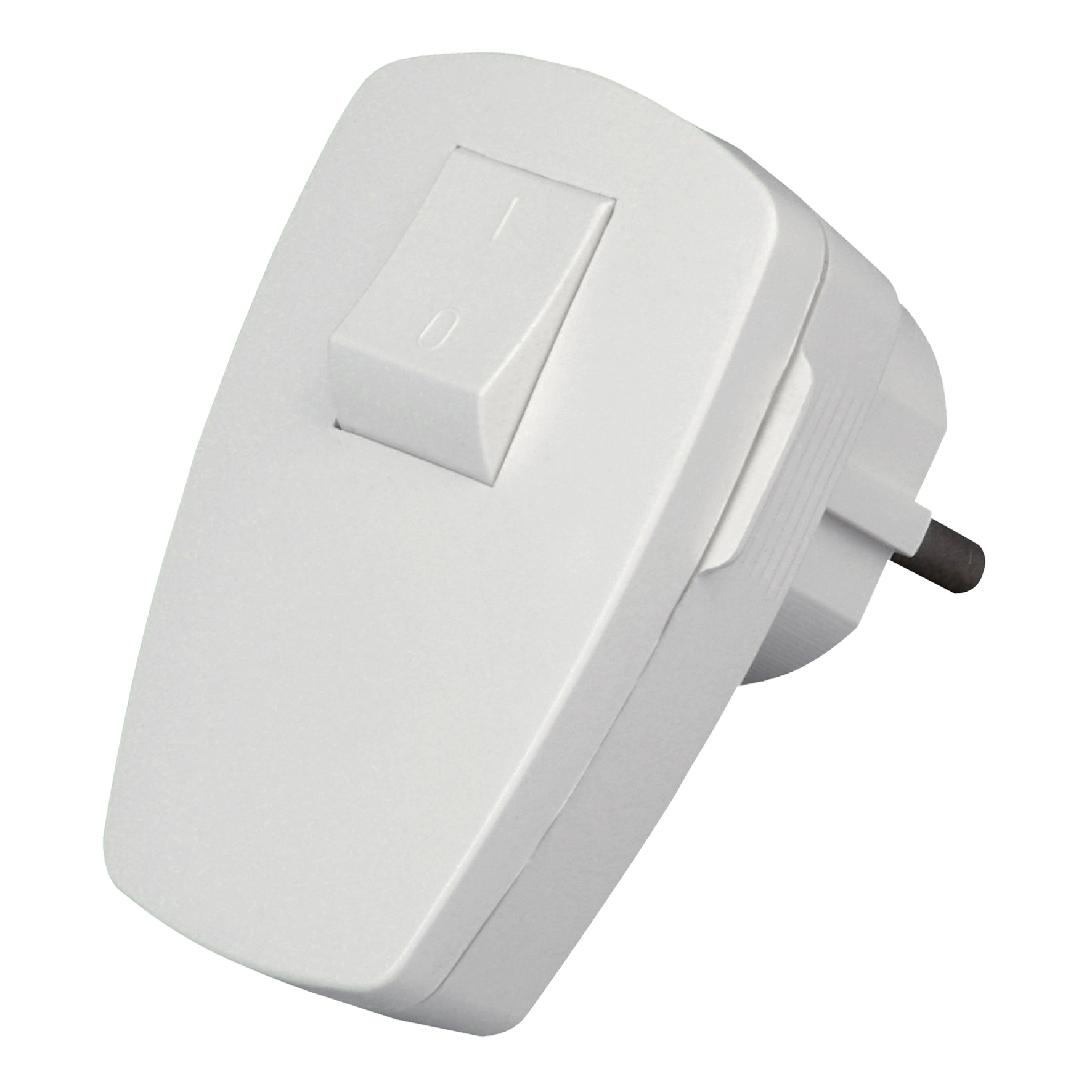 Kopp 170402006 Plug w/ground w/Switch Arctic White