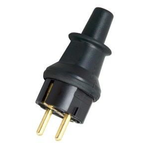 Kopp 173016008 Plug w/ground IP44 Black