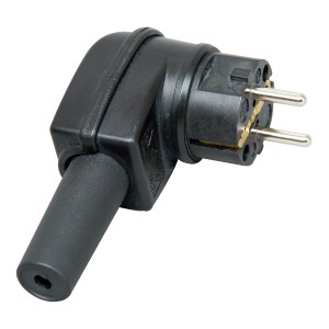 Kopp 178216054 Angle Plug w/ground Rubber IP44 Black