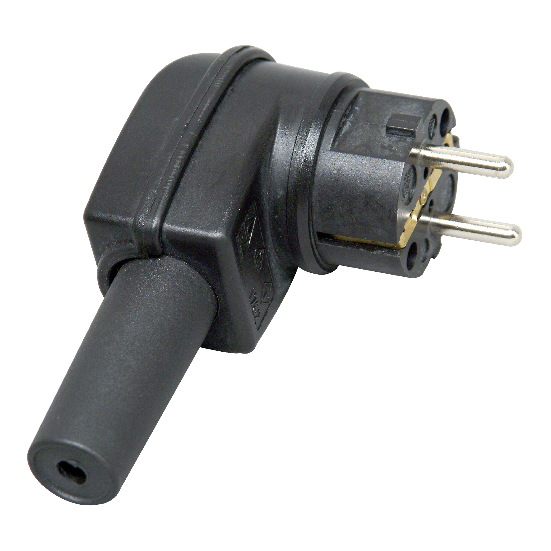 Kopp 178216054 Angle Plug w/ground Rubber IP44 Black