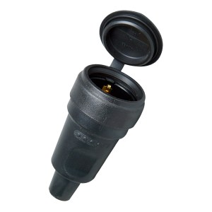 Kopp 181416067 Coupling w/ground Rubber IP44 Black