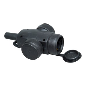 Kopp 181616018 Coupling Rubber IP44 3-way Black