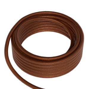 Textile Cable 2x0.75mm2 3m Metallic Brown