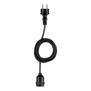 Outdoor Pendant E27 Black 3M with plug IP44