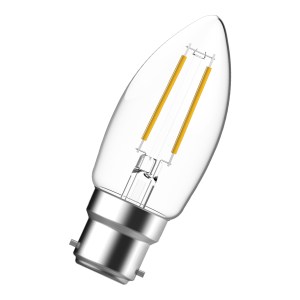 TUN LED Fil Candle 2.5W 827 B22d CL
