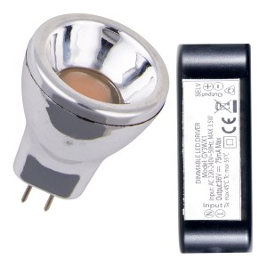 LED MR8 GU4 3W 927 35D Set with dimmable driver