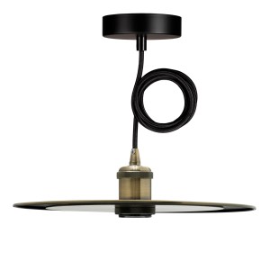 Pendant Set Slim E27 Bronze Antique 3M 2C Black