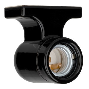 Wall Lamp Porcelain E27 Black