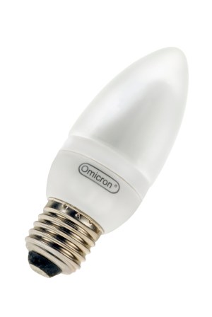 CFL Candle E27 240V 3W/827 Pearl