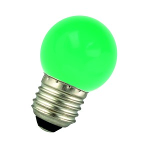 LED Ball G45 E27 240V 1W Green