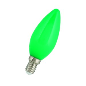LED Candle C35 E14 240V 1W Green