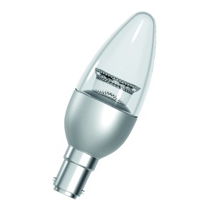 LED Candle Ba15d 240V 4W 827 Clear Dimm