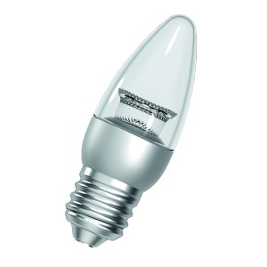 LED Candle E27 240V 4W 827 Clear Dimm
