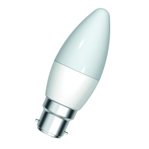 LED Candle B22d 240V 6W 827 Frosted Dimm