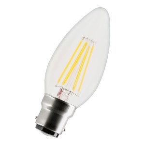 LED C35 FIL 2.5W 827 220-240V B22d Clear