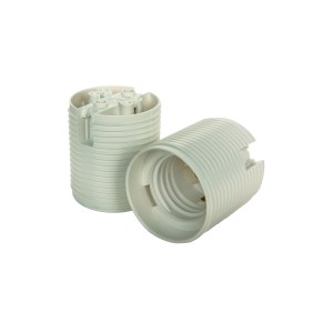 Lampholder E27 Thermoplastic T210 White threaded