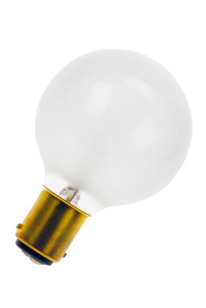 BA15D BALL 240V 25W FROST 45X75