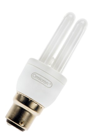 CFL Mini Tube B22d 240V 3W/827