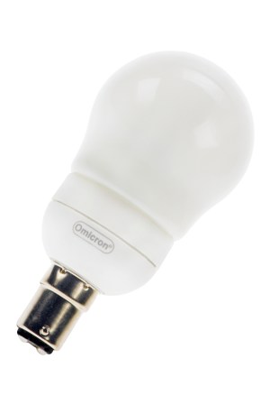 CFL Mini GLS Ba15d 240V 11W/827 Opal