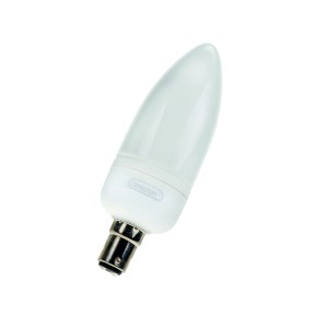 CFL Candle Ba15d 240V 7W/827 Opal